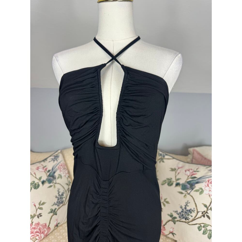 🖤 REISS Thalia Black Sculpted Jersey Mix Bodycon Dress Size 8 NWT - Picture 7 of 14